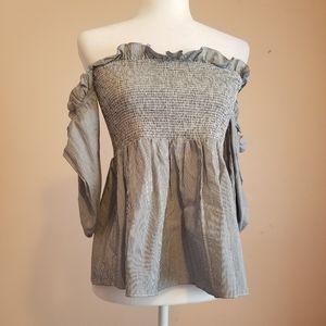 Milk & Honey Smocked Off Shoulder top